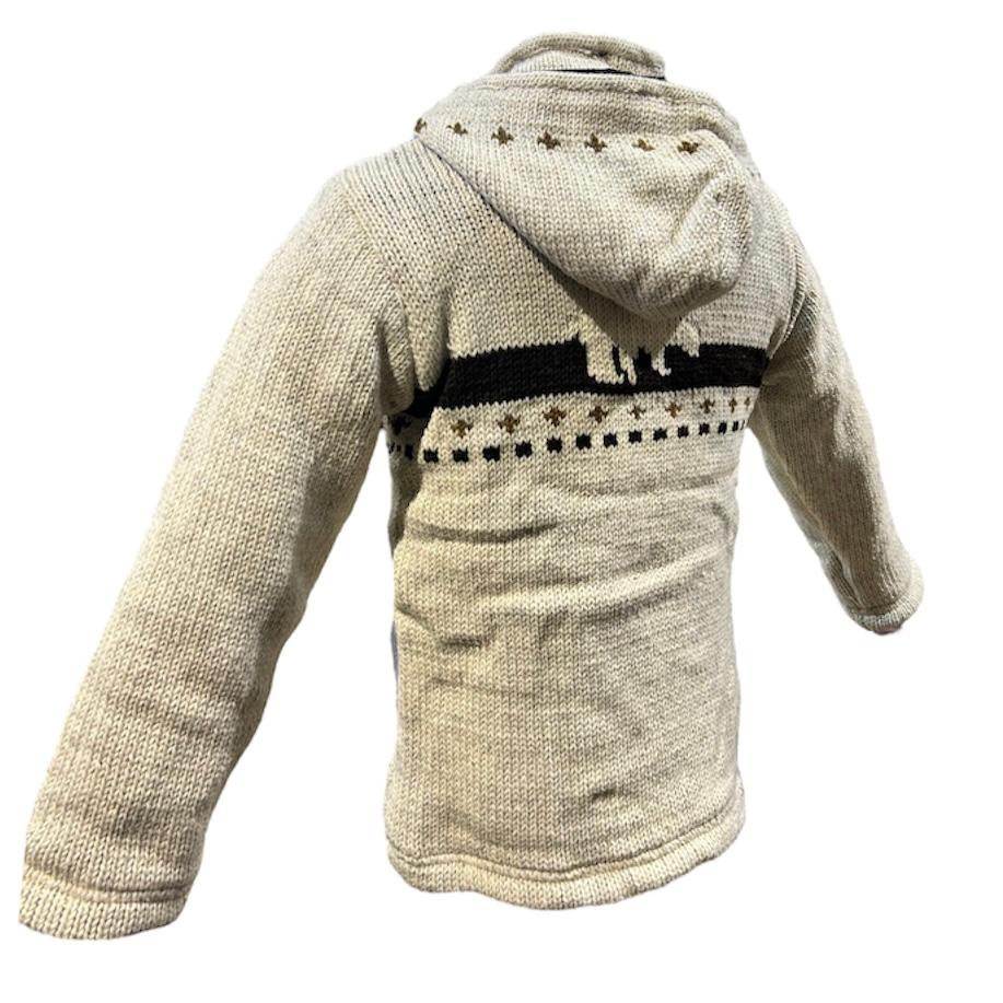 Everest Blonde Bear 100% Wool Jacket with Fleece Lining