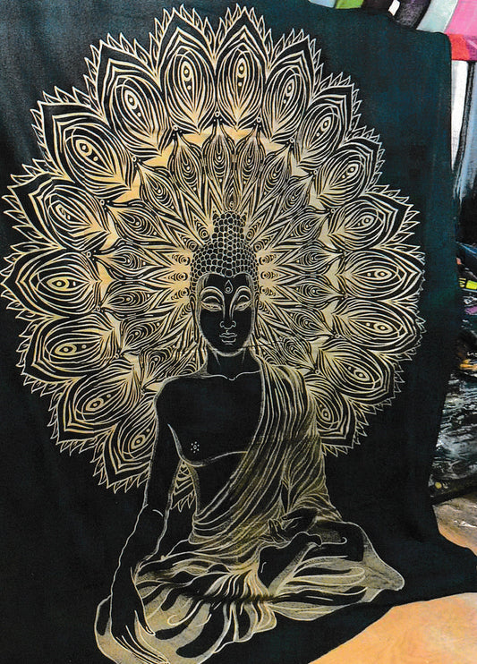 Gilded Buddha Tapestry