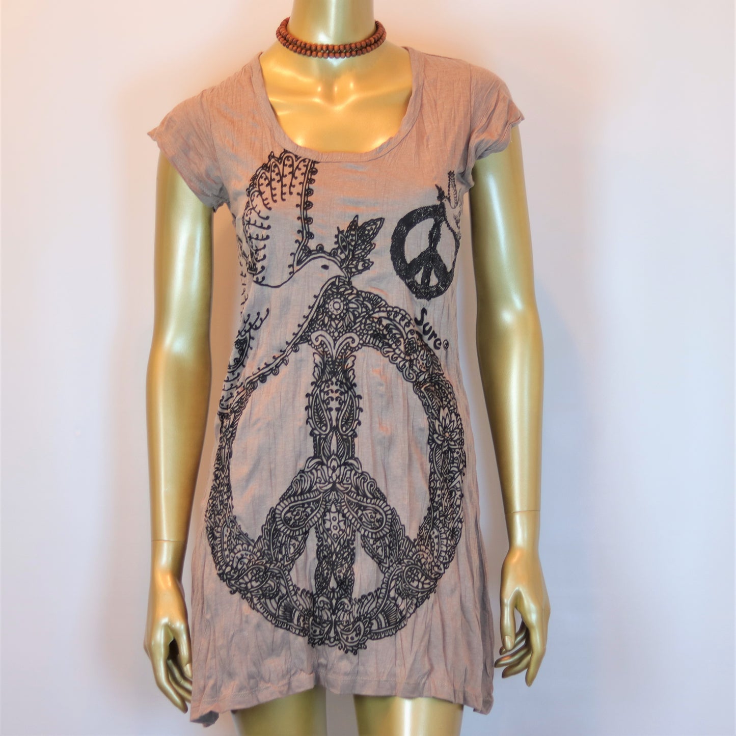 Peace and Dove T shirt Dress by Sure