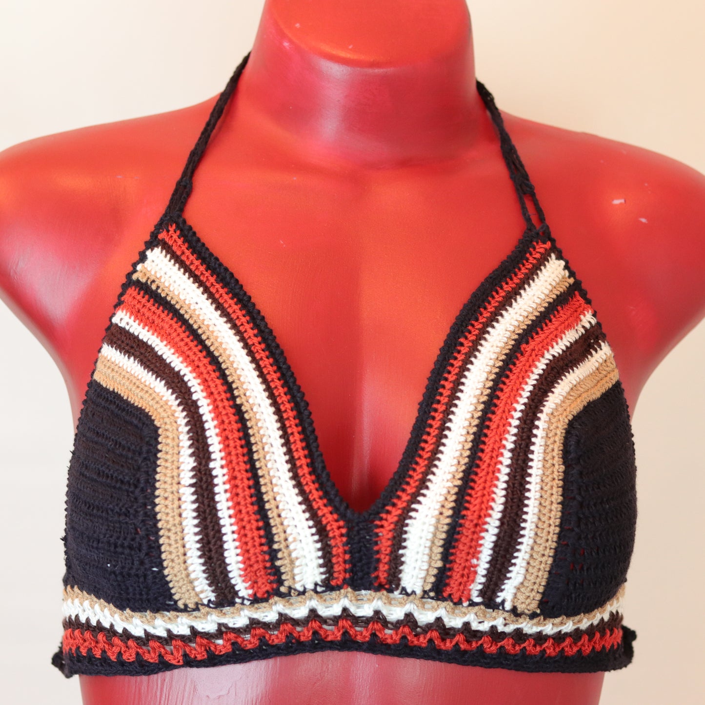 Retro Crochet Bikini Top