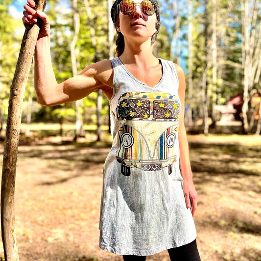 Road Tapestry Bus Tank Dress By No Time