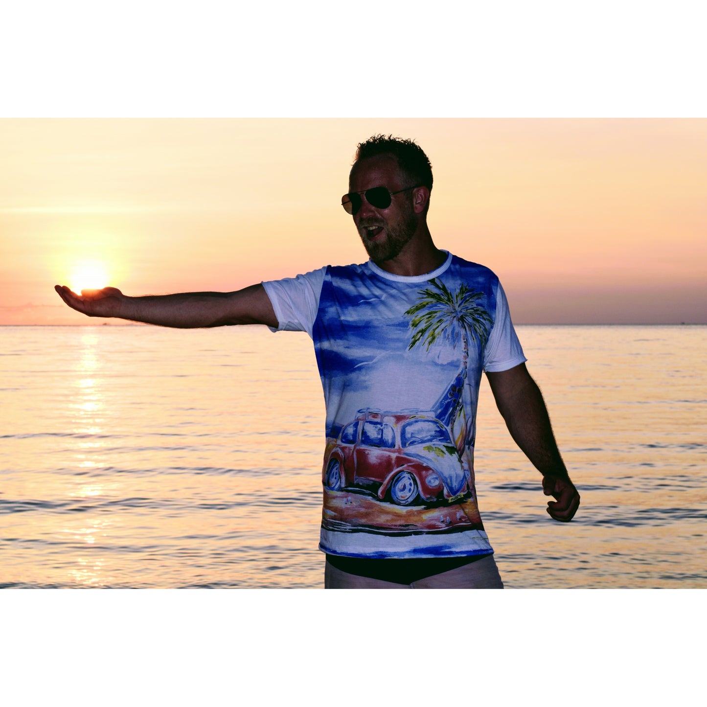 Bug at the Beach Men's T-shirt By Mirror Brand